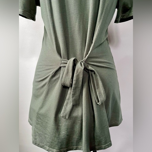 NWOT GROCERIES APPAREL V-Neck Asymmetrical Short Sleeve T-Shirt w/Sash Small - Picture 6 of 10